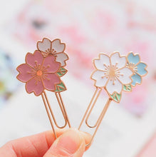 Load image into Gallery viewer, Sakura Cherry Blossom Paper Clip - Original Kawaii Pen