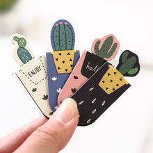 Load image into Gallery viewer, Cactus & Sakura Magnetic Bookmark Set - Original Kawaii Pen