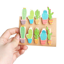 Load image into Gallery viewer, Cactus Wooden Paper Clips - Original Kawaii Pen