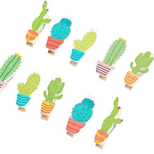 Load image into Gallery viewer, Cactus Wooden Paper Clips - Original Kawaii Pen
