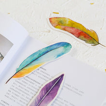 Load image into Gallery viewer, Colorful Feather Paper Bookmarks - Original Kawaii Pen