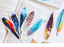 Load image into Gallery viewer, Colorful Feather Paper Bookmarks - Original Kawaii Pen