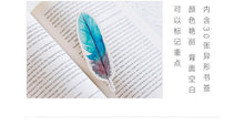 Load image into Gallery viewer, Colorful Feather Paper Bookmarks - Original Kawaii Pen