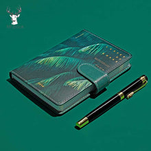 Load image into Gallery viewer, Leaves of Green Leather Notebook Planner
