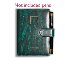 Load image into Gallery viewer, Leaves of Green Leather Notebook Planner