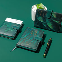 Load image into Gallery viewer, Leaves of Green Leather Notebook Planner