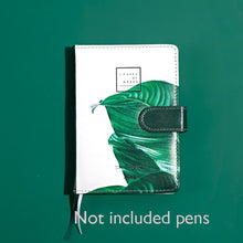 Load image into Gallery viewer, Leaves of Green Leather Notebook Planner