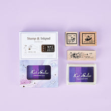 Load image into Gallery viewer, Vintage Universe Stamp & Ink Pad Set - Original Kawaii Pen