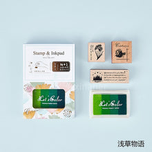 Load image into Gallery viewer, Vintage Universe Stamp & Ink Pad Set - Original Kawaii Pen