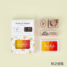 Load image into Gallery viewer, Vintage Universe Stamp & Ink Pad Set - Original Kawaii Pen