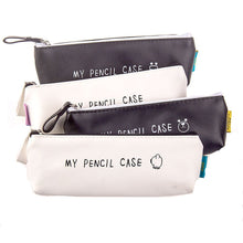 Load image into Gallery viewer, Vintage B&W Leather Pencil Case - Original Kawaii Pen