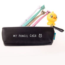 Load image into Gallery viewer, Vintage B&W Leather Pencil Case - Original Kawaii Pen