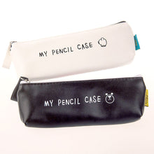 Load image into Gallery viewer, Vintage B&W Leather Pencil Case - Original Kawaii Pen