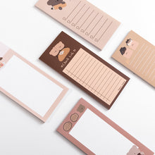 Load image into Gallery viewer, Cute Korean Bear Memo Pads (5 Types) - Original Kawaii Pen