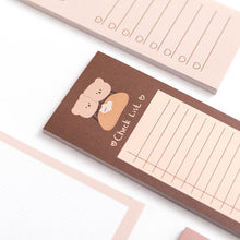 Load image into Gallery viewer, Cute Korean Bear Memo Pads (5 Types) - Original Kawaii Pen