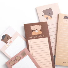 Load image into Gallery viewer, Cute Korean Bear Memo Pads (5 Types) - Original Kawaii Pen