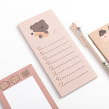 Load image into Gallery viewer, Cute Korean Bear Memo Pads (5 Types) - Original Kawaii Pen