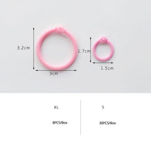Load image into Gallery viewer, Colorful Binder Rings (2 Boxes a Set) - Original Kawaii Pen