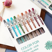 Load image into Gallery viewer, Morandi Pastel Colors Retractable Gen Pen Set (9 Colors) - Original Kawaii Pen