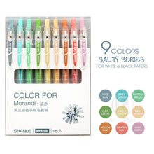Load image into Gallery viewer, Morandi Pastel Colors Retractable Gen Pen Set (9 Colors) - Original Kawaii Pen