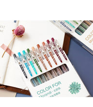 Load image into Gallery viewer, Morandi Pastel Colors Retractable Gen Pen Set (9 Colors) - Original Kawaii Pen