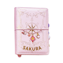 Load image into Gallery viewer, Pink Sakura Leather Notebook Planner (A6)