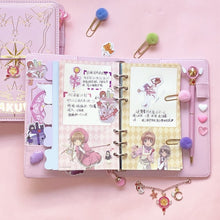 Load image into Gallery viewer, Pink Sakura Leather Notebook Planner (A6)