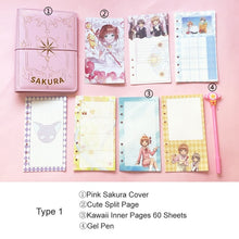 Load image into Gallery viewer, Pink Sakura Leather Notebook Planner (A6)