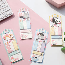 Load image into Gallery viewer, Nekoni Sakura & Animals Sticky Note Set - Original Kawaii Pen