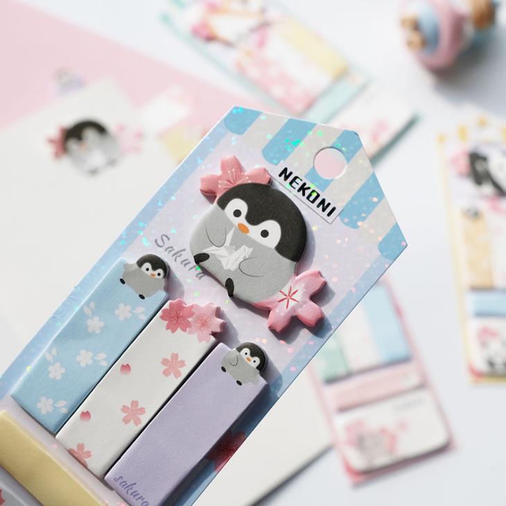 Nekoni Sakura & Animals Sticky Note Set – Original Kawaii Pen Nekoni Sakura & Animals Sticky Note Set – Original Kawaii Pen