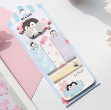 Load image into Gallery viewer, Nekoni Sakura & Animals Sticky Note Set - Original Kawaii Pen