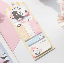 Load image into Gallery viewer, Nekoni Sakura & Animals Sticky Note Set - Original Kawaii Pen