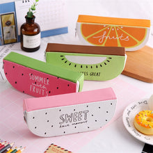 Load image into Gallery viewer, Sliced Fruits Leather Pencil Case