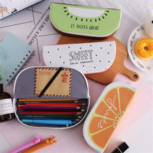 Load image into Gallery viewer, Sliced Fruits Leather Pencil Case