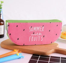 Load image into Gallery viewer, Sliced Fruits Leather Pencil Case