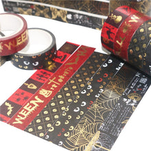 Load image into Gallery viewer, Premium Gold Foiled Halloween Washi Tape Set 🎃