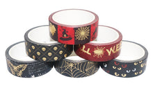Load image into Gallery viewer, Premium Gold Foiled Halloween Washi Tape Set 🎃