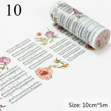 Load image into Gallery viewer, Vintage Wide Washi Tape (12 Designs)