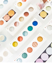 Load image into Gallery viewer, Basic Color Pallet Washi Tape Sets (6 Designs) - Original Kawaii Pen