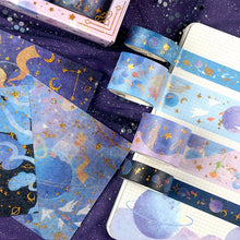 Load image into Gallery viewer, Le Petit Galaxy Washi Tape + Stickers