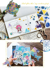 Load image into Gallery viewer, Exotic Universe Gold foiled Stickers (6 Types)