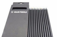 Load image into Gallery viewer, Matt Black Colorful HB Pencil Set (12 Colors)