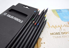 Load image into Gallery viewer, Matt Black Colorful HB Pencil Set (12 Colors)