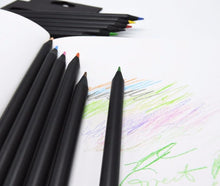 Load image into Gallery viewer, Matt Black Colorful HB Pencil Set (12 Colors)