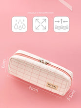 Load image into Gallery viewer, Large Capacity Plaid Pencil Cases (6 Colors)