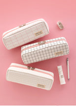 Load image into Gallery viewer, Large Capacity Plaid Pencil Cases (6 Colors)