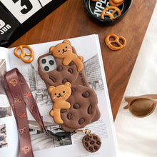 Load image into Gallery viewer, Original Kawaii 3D Chocolate Cookie Bear iPhone Case