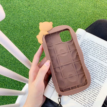 Load image into Gallery viewer, Original Kawaii 3D Chocolate Cookie Bear iPhone Case