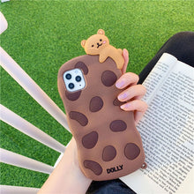 Load image into Gallery viewer, Original Kawaii 3D Chocolate Cookie Bear iPhone Case