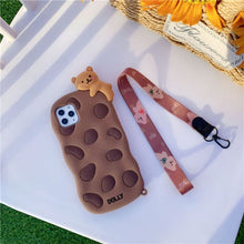 Load image into Gallery viewer, Original Kawaii 3D Chocolate Cookie Bear iPhone Case